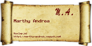 Marthy Andrea névjegykártya